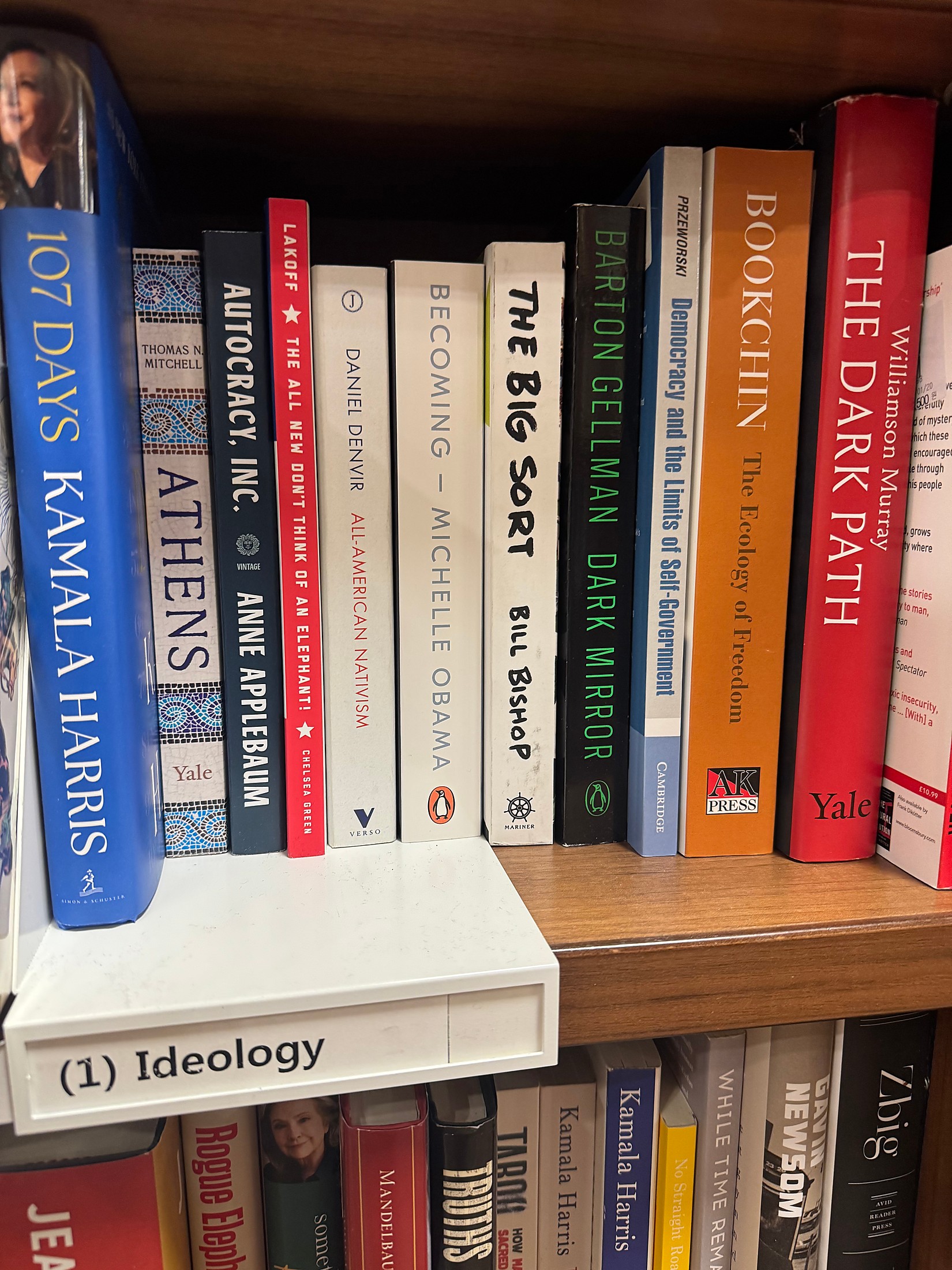 Titles on the 'Ideology' shelf; Summer 2026